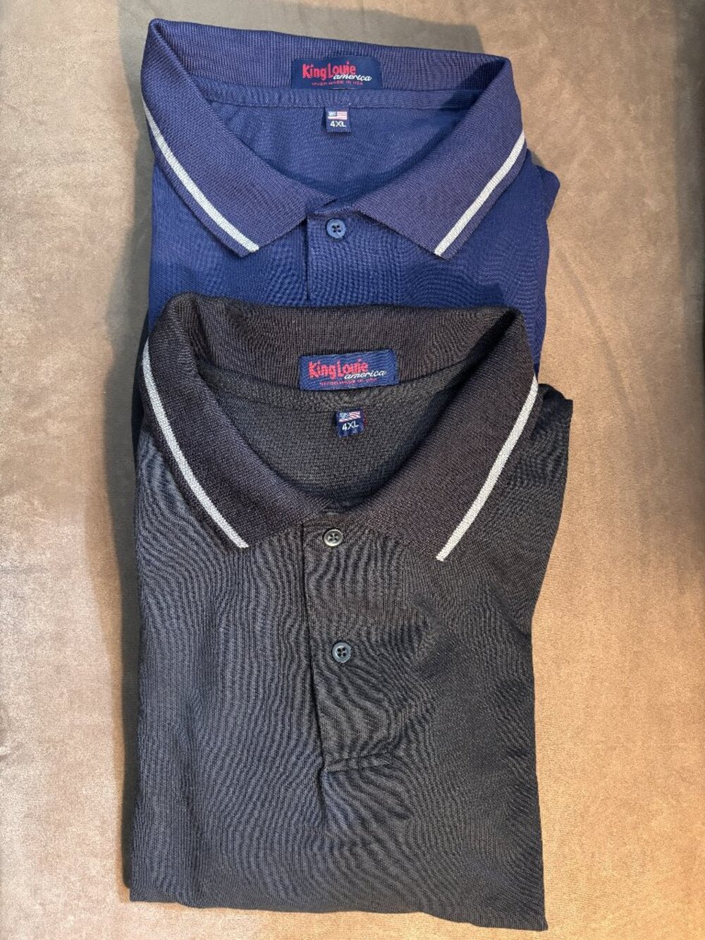 Lot of 2 King Louie America Men's Polo Shirts – Size 4XL – USA Made